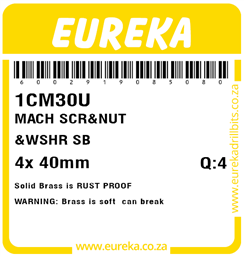 1CM30 - Machine Screw S/B -1CM30_Label_T